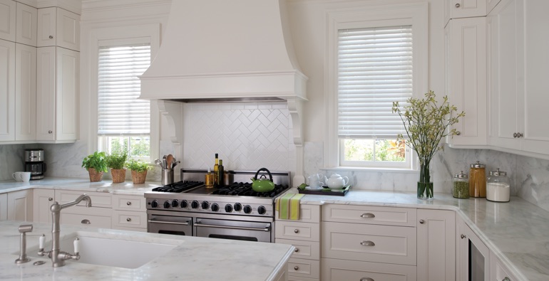Tampa white faux wood blinds